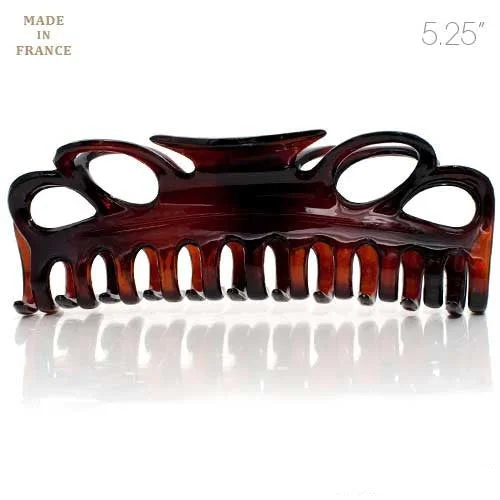 handmade satin hairbands for elegant styling-Extra Large French Plastic Tortoise Hair Claw