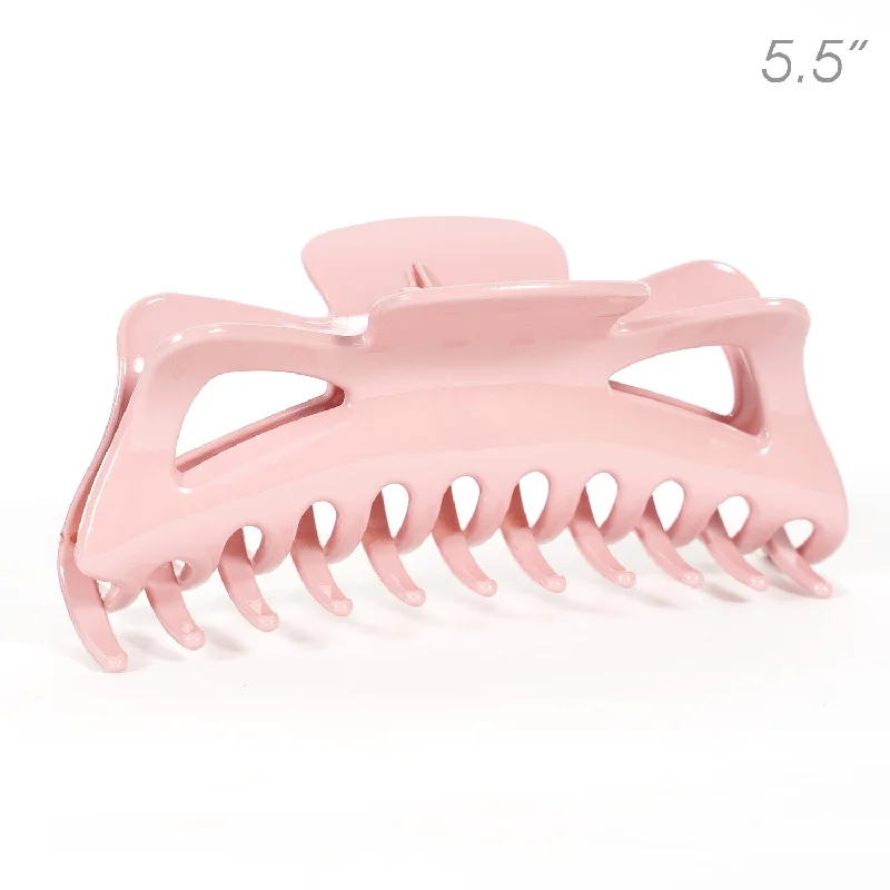 chic hair clips for wedding guests-Extra Large Hair Classic Pink Claw