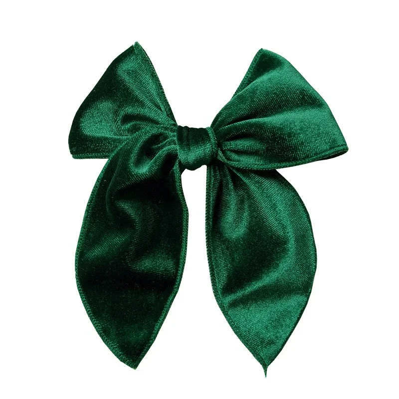 floral hair accessories for wedding hair-GREEN SAILOR BOW