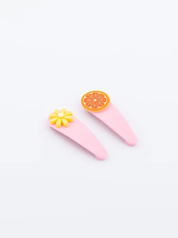 playful satin hairpins for everyday use-Embellished Snap Clip