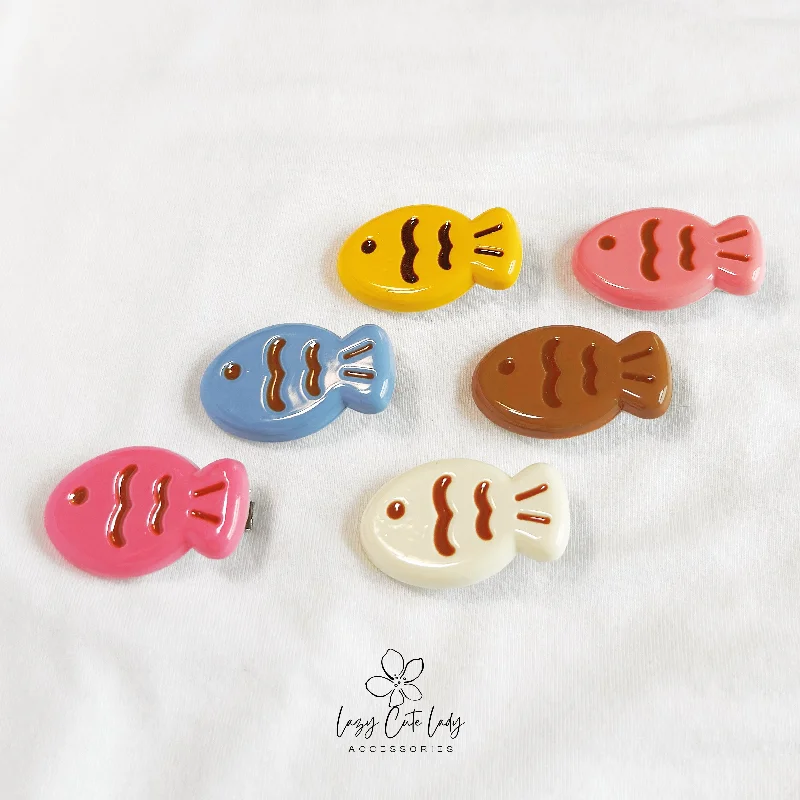 glamorous hair combs for evening wear-Little Fishy Delight Hair Clip - Cute Hair Accessory hair clips