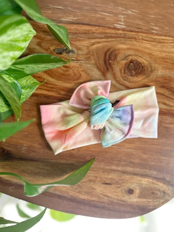 handmade bridal hairbands for chic style-Mini Tieband - Pastel Tie Dye