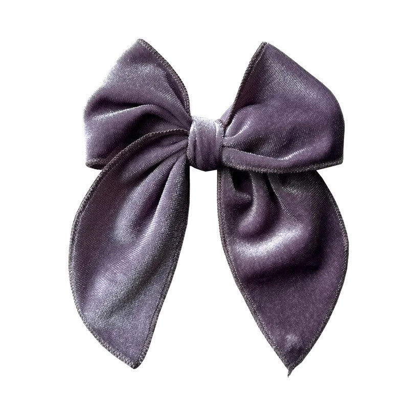 vintage-inspired hair accessories for brides-LIGHT PURPLE SAILOR BOW