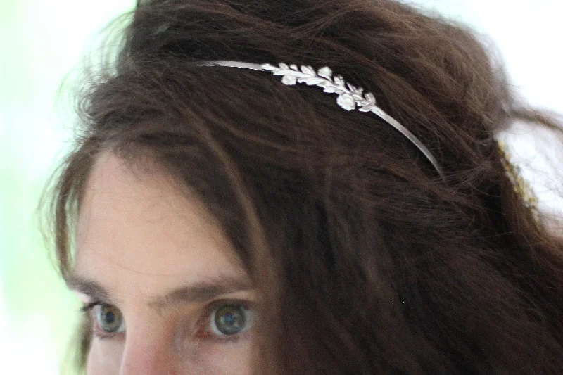 elegant floral hairpins for wedding hairstyles-Single Bouquet Headband- Discounted Version