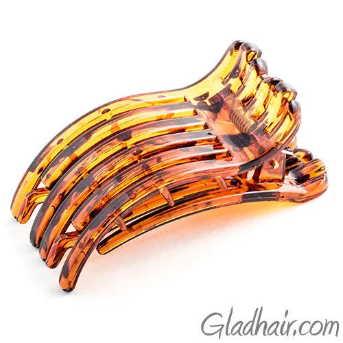 trendy hairpins for bridesmaids-Tortoise Salon Duck Style Plastic Hair Claw