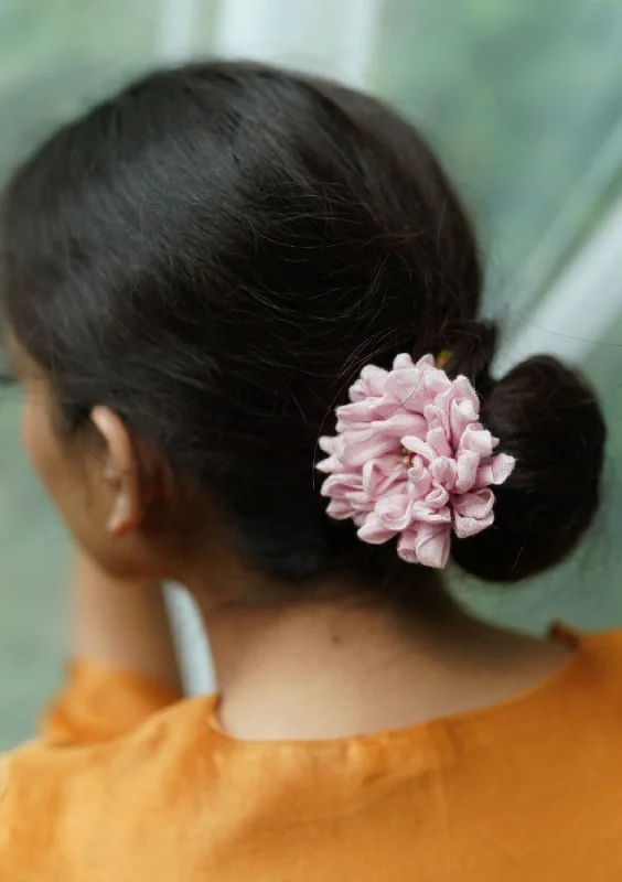 simple velvet hairpins for everyday wear-Tullipan Pink Flower Accessory