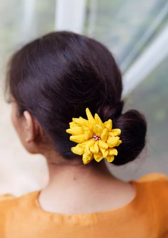 fun butterfly hairbands for girls' fashion-Tullipan Yellow Flower Accessory