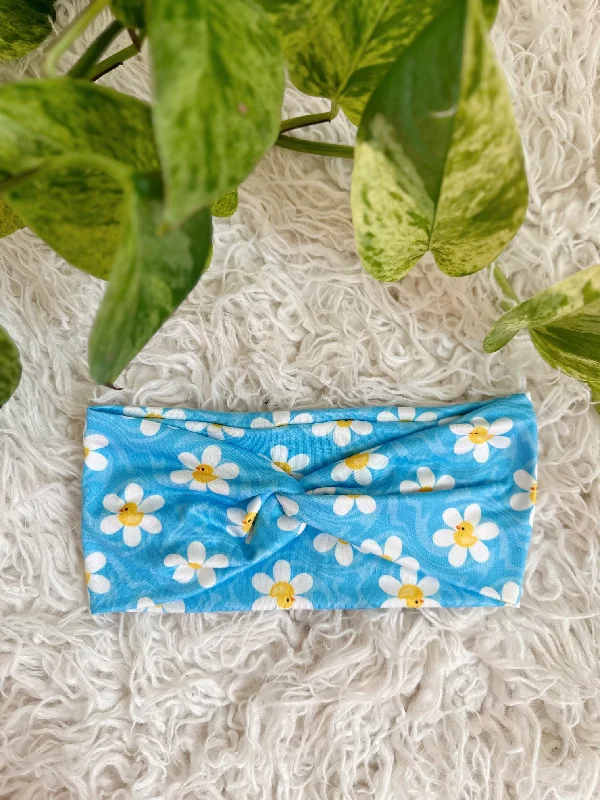 trendy metal hairbands for bold looks-Twistband - Rubber Duck Daisies