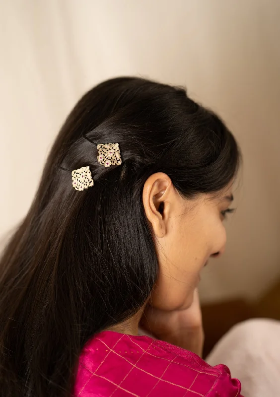 fun hairbands for kids' summer style-Veer Handmade Silver Hairpin