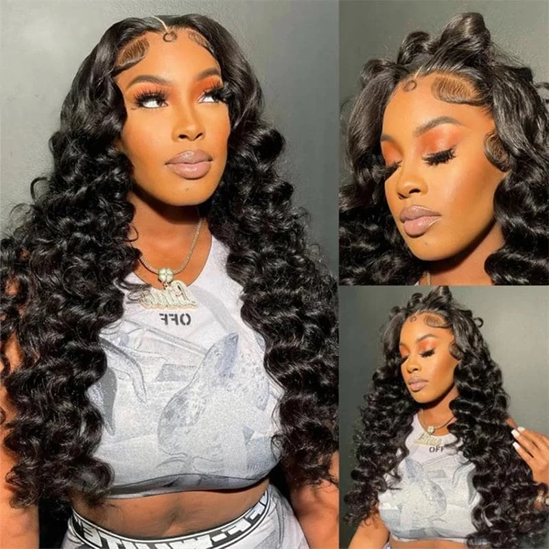 wigs for youthful, bouncy curls-Pre Cut 10x6 Parting Max HD Lace Wig  Loose Curly Pre Bleached With Natural Hairline Tiny Knots Wig(No Code Needed)