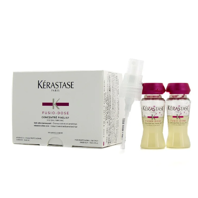 how to prevent hair from becoming flat and limp -Kerastase Fusio-Dose Concentre Pixelist Intensive Shine Care (Colour-Treated and Sensitised Hair)  10x12ml/0.4oz