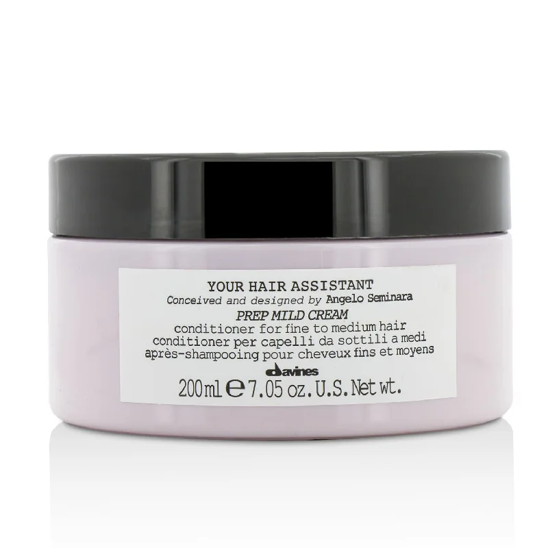 how to hydrate dry ends without oiling hair -Davines Your Hair Assistant Prep Mild Cream Conditioner (For Fine to Medium Hair)  200ml/7.05oz