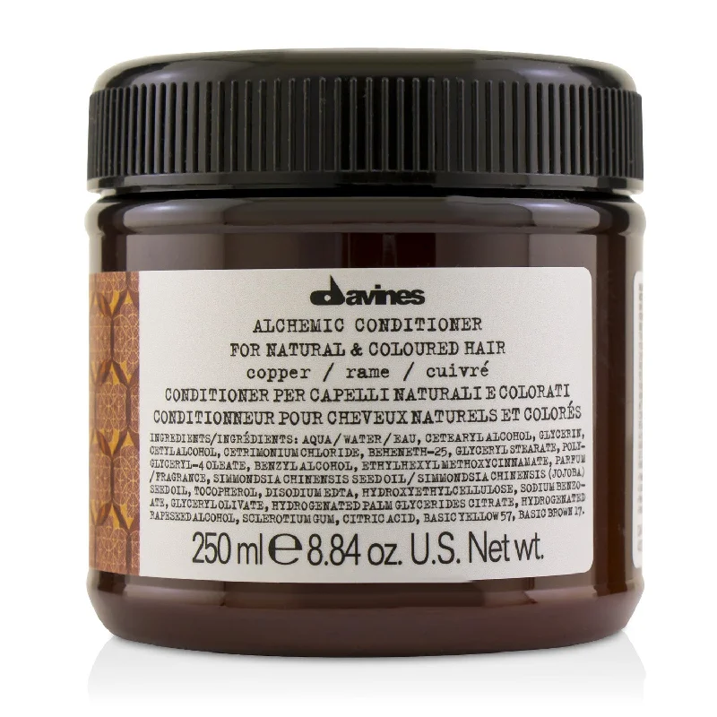 how to prevent hair from becoming dry in winter -Davines Alchemic Conditioner - # Copper (For Natural & Coloured Hair)  250ml/8.84oz