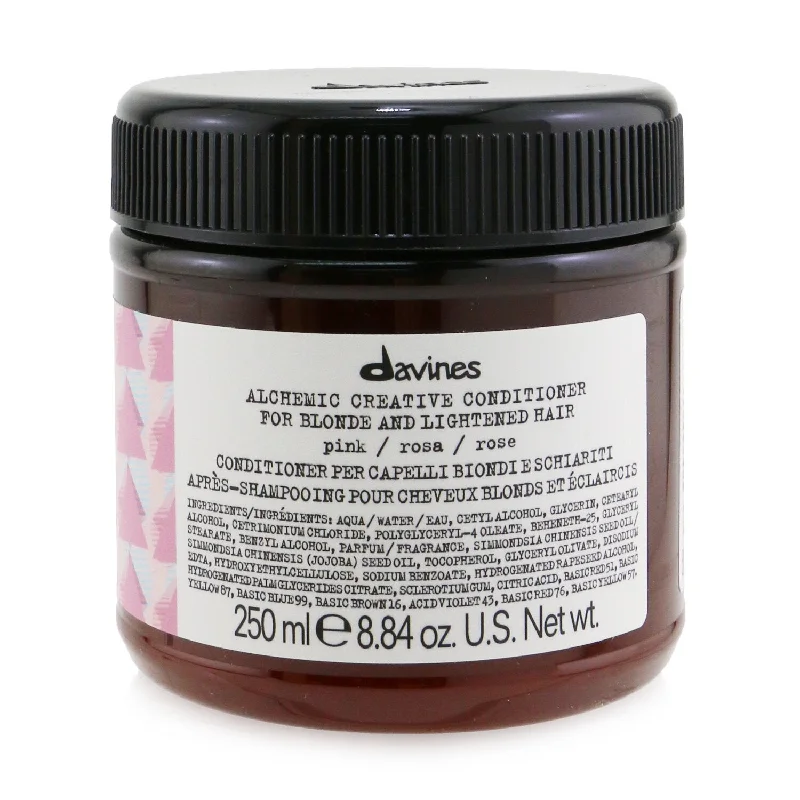 how to reduce hair breakage during styling -Davines Alchemic Creative Conditioner - # Pink (For Blonde and Lightened Hair)  250ml/8.84oz