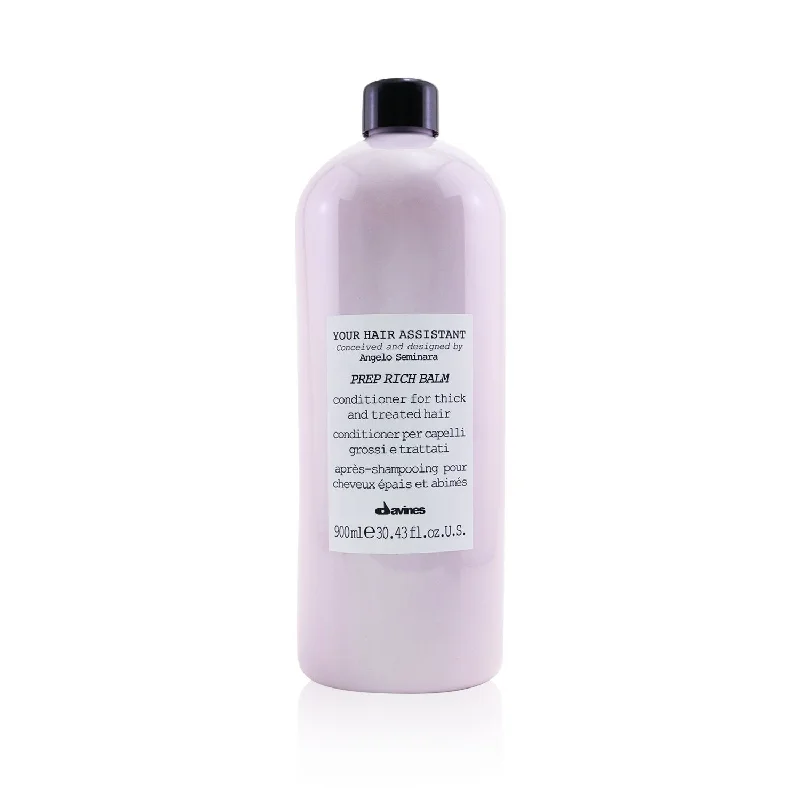 how to treat hair thinning with essential oils -Davines Your Hair Assistant Prep Rich Balm Conditioner (For Thick and Treated Hair)  900ml/30.43oz