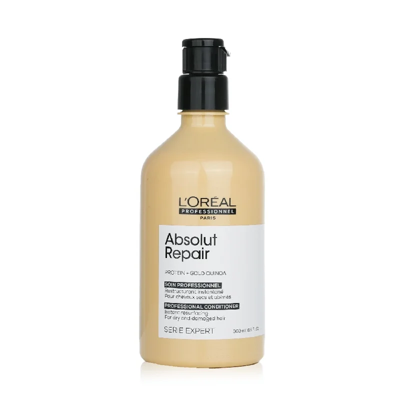 deep hydration treatments for dry and damaged hair -L'Oreal Professionnel Serie Expert - Absolut Repair Protein + Gold Quinoa Instant Resurfacing Conditioner (For Dry & Damaged Hair)  500ml/16.9oz