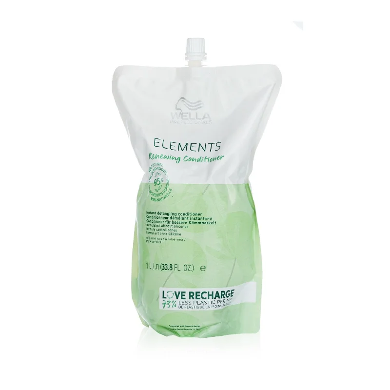 moisturizing hair masks for dry and damaged hair -Wella Elements Renewing Conditioner (Refill Pouch)  1000ml/33.8oz