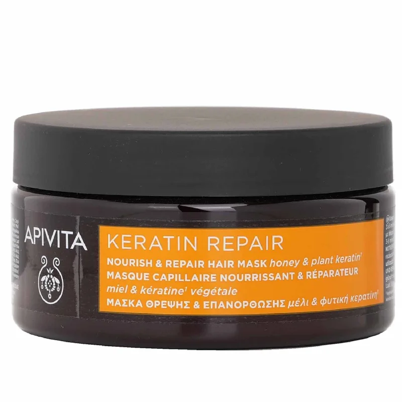 best shampoos for moisture retention in curly hair -Apivita Keratin Repair Nourish & Repair Hair Mask  200ml