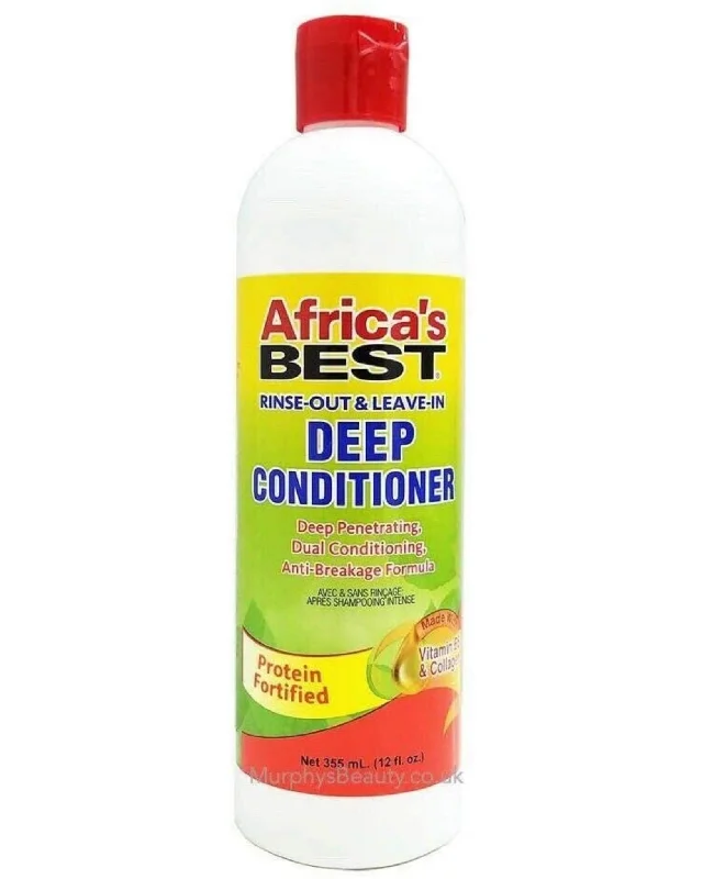 how to protect hair from environmental pollution -Africa's Best Rinse-Out & Leave-In Deep Conditioner 12Oz