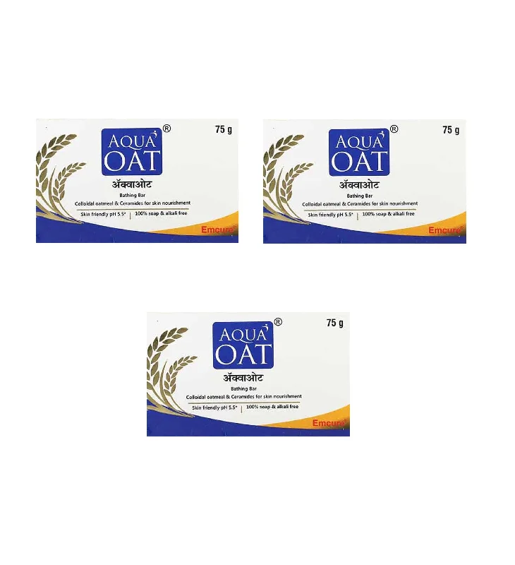 Aqua Oat Soap 75gm, PACK OF 3