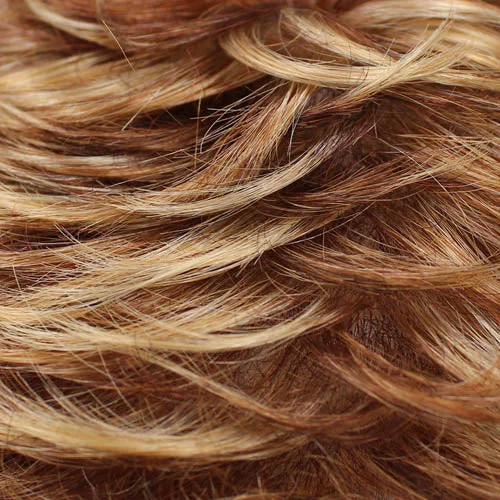 Flame | Medium auburn highlighted with strawberry blonde and ash blonde