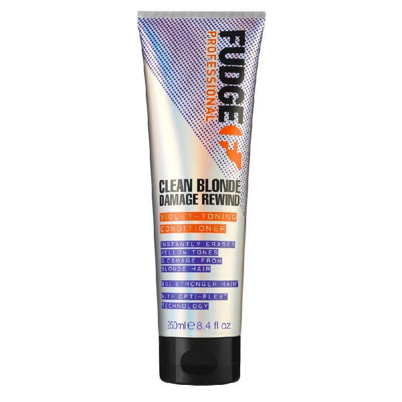 best products for repairing sun-damaged hair -Fudge Clean Blonde Damage Rewind Violet Toning Conditioner 250ml