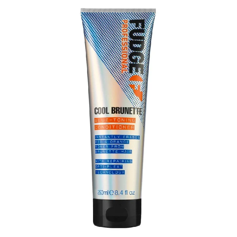 how to hydrate dry, coarse hair without oils -Fudge Cool Brunettes Blue Toning Conditioner 250ml