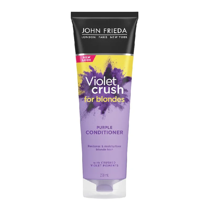 how to detangle curly hair without causing breakage -John Frieda Sheer Blonde Violet Crush Conditioner 250ml