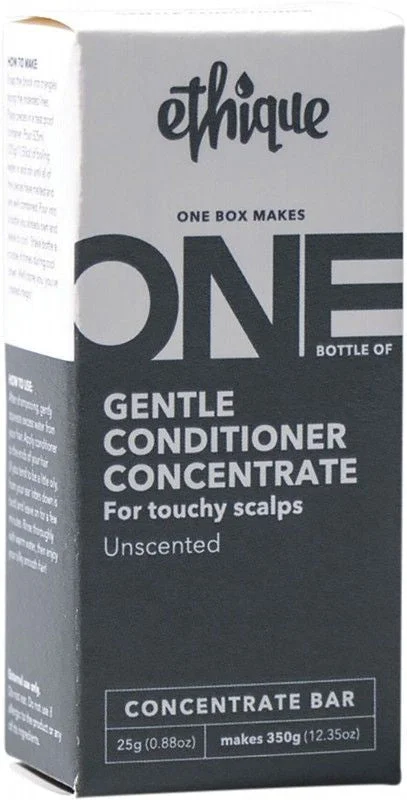 how to treat dry scalp with natural ingredients -Ethique Gentle Conditioner Concentrate Touchy Scalps Unscented 25g