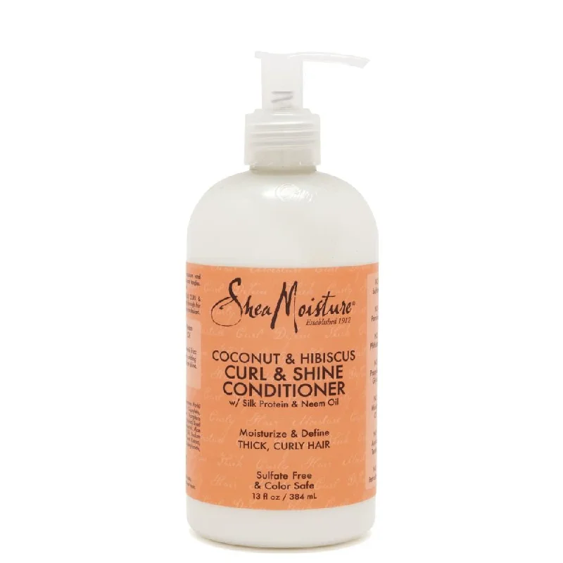 best hair care routine for smooth, shiny hair -Shea Moisture Coconut & Hibiscus Curl & Shine Conditioner 384ml