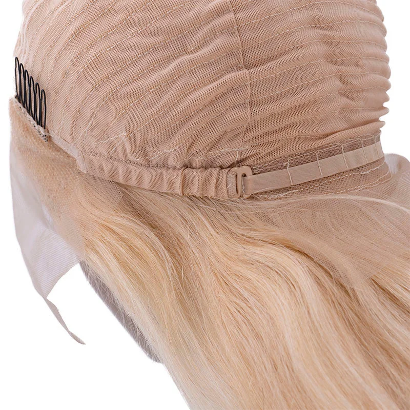 wigs for chic, timeless fashion-Blonde Straight 13x4 Transparent Lace Front Wig