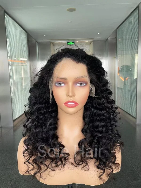 wigs for black women with curly hair-Curly Lace Frontal Wigs