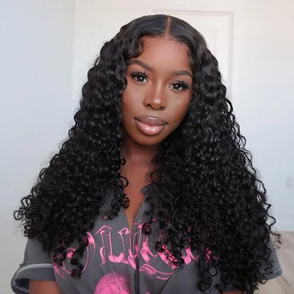 wigs for achieving a celebrity-inspired look-Pre Cut Lace Upgraded 5x5 Lace Closure Water Wave New Dome Cap Beginner Friendly Wig Wear & Go Glueless HD Lace Wig