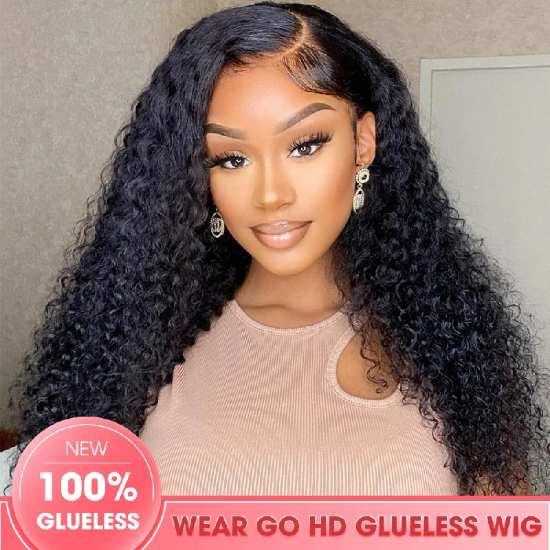 full lace wigs for a flawless, natural fit-Pre Cut 5x5 HD Lace Closure Deep Curly New Dome Cap Beginner Friendly Wig Wear & Go Glueless HD Lace Wig