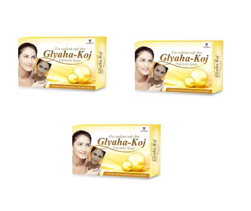 Glyaha-Koj Fairness Soap 75gm,  PACK OF 3