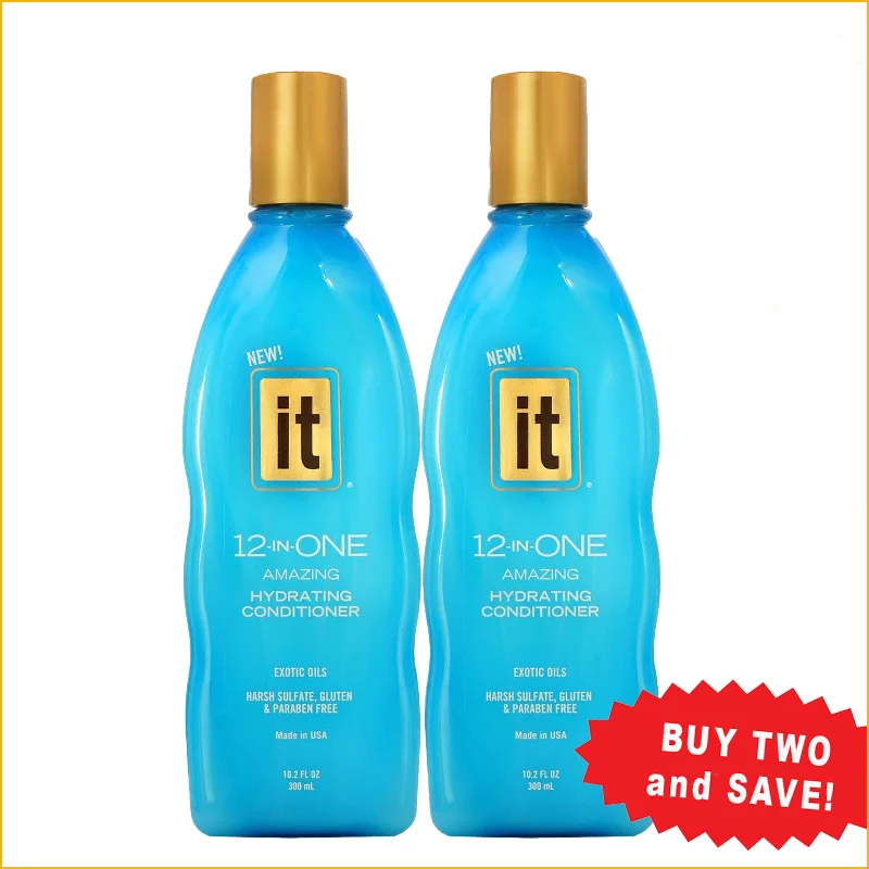 best shampoos for moisture retention in curly hair -IT 12-in-One Hydrating Conditioner  - Twin Pack Buy Two and Save $10.00 now - 2/10.2 oz