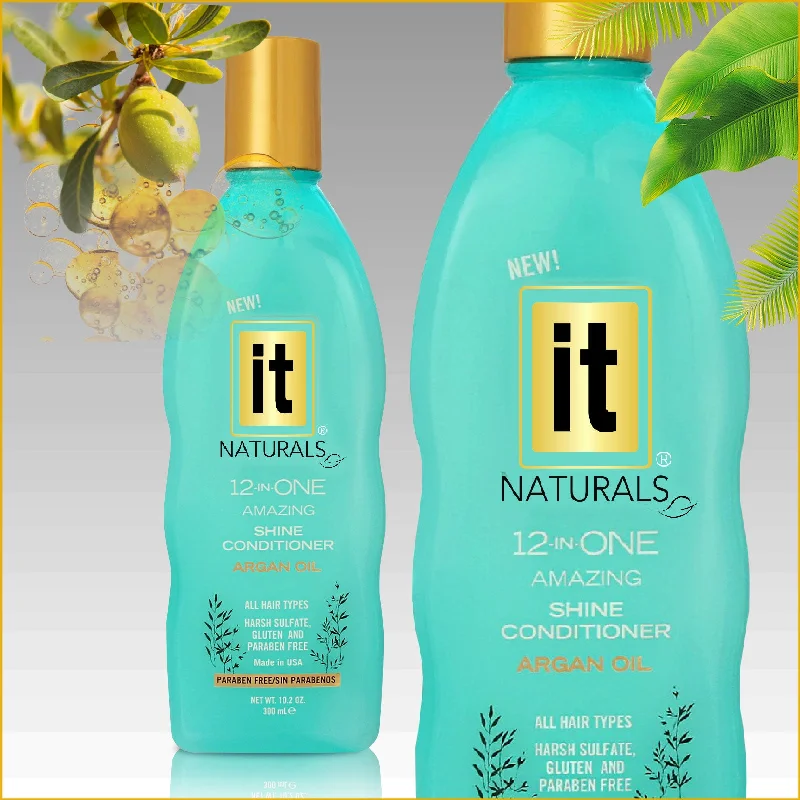 how to prevent frizz and static in winter weather -IT Naturals 12-in-One Amazing Shine Conditioner - 10.2 oz