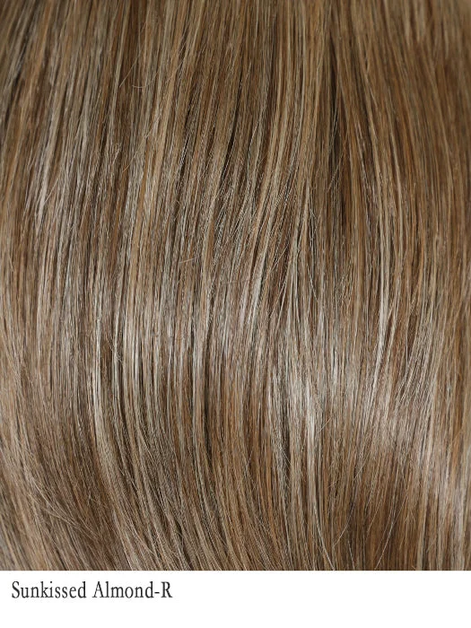 Sunkissed Almond-R | 4/27/613+8 | A combination of Medium and Light Brown highlighted with Light Gold Blonde and hint of Cooler Blonde. Rooted with Medium and Light Brown.