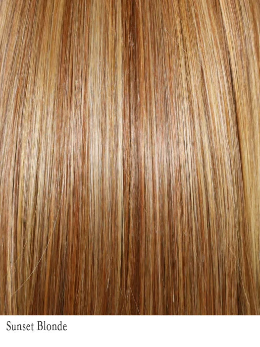 Sunset Blonde | 13/27/613 | Unrooted. Warm Blonde with tons of dimension. Light Gold Blonde highlight and Light Auburn mixed to create more depth of color.