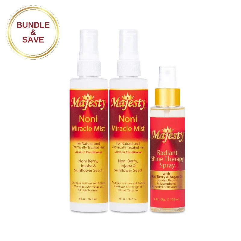 Noni Miracle Mist & Shine Therapy Oil Bundle