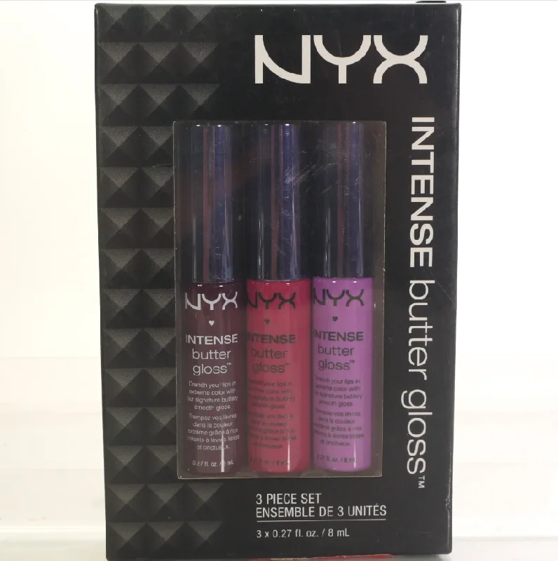 NYX Intense Butter Gloss, 3 Piece Set, Napoleon, Funnel Delight IBLGSET03