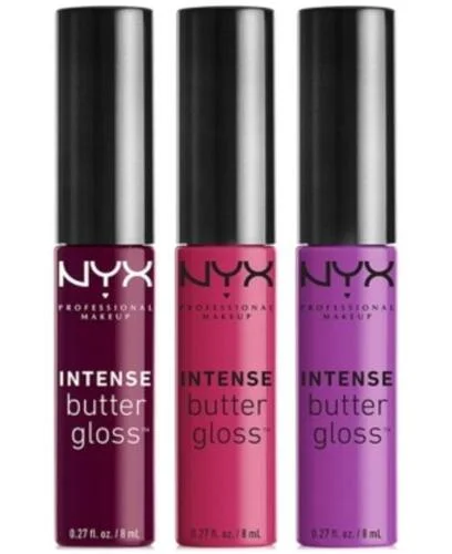 Nyx Intense Butter Gloss Set Black Cherry, Spice Cake, Berry Strudel IBLGSET01