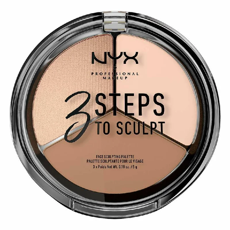 NYX Makeup 3 Steps to Sculpt, Face Sculpting Contour Palette Choose Color