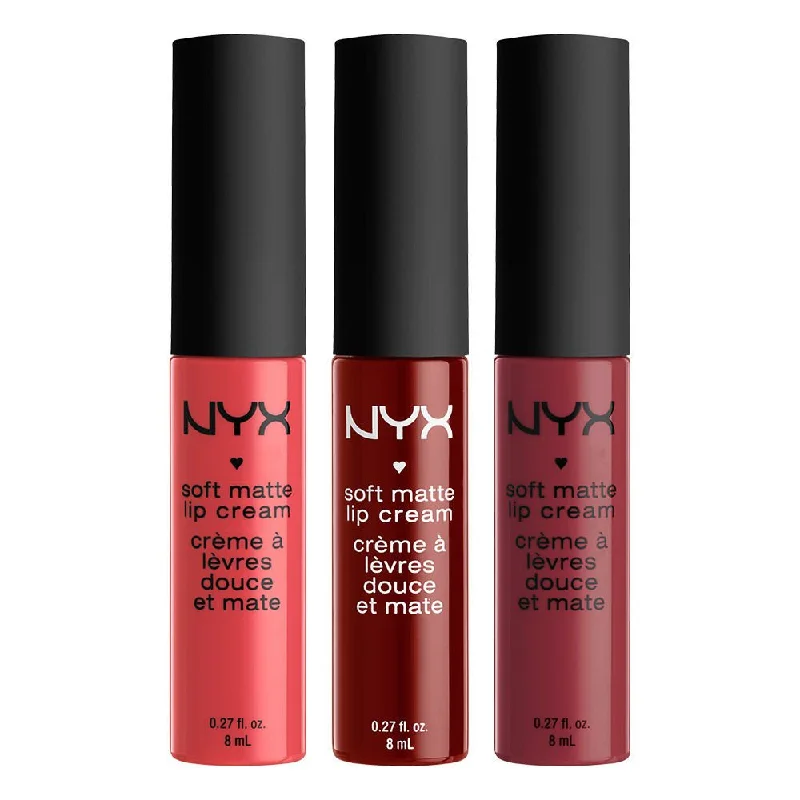 NYX Soft Matte Lip Cream 3 pc Set (Ibiza, Madrid, & Budapest) SMLCSET08