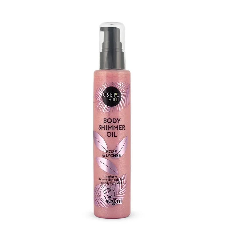 Organic Shop Rose & Lychee Body Shimmer Oil