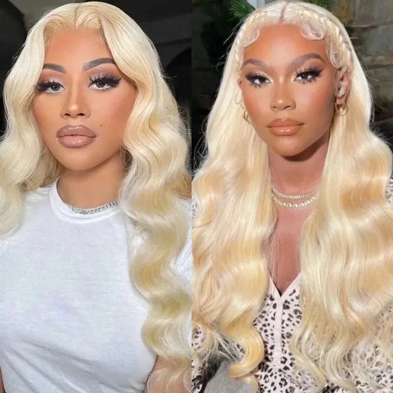 wigs for glamorous evening hairstyles-Pre Cut Lace | Upgrade Airy Cap 613 Blonde Easy Wear And Go 13X4/6X5 Body Wave/Straight HD Lace Frontal Wig