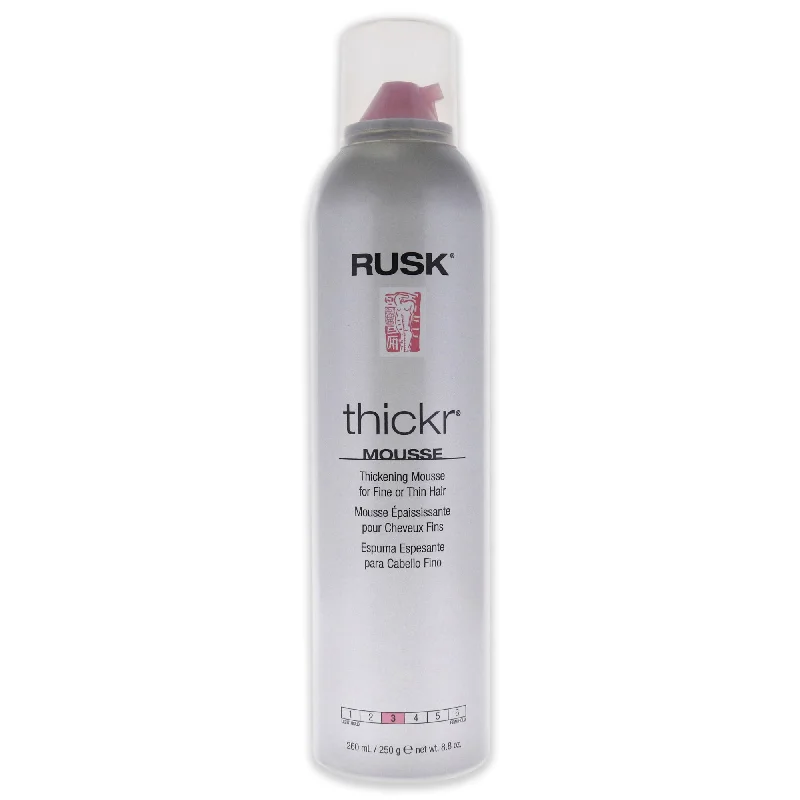 best products for taming curly hair frizz -Rusk Thickr Thickening Mousse by Rusk for Unisex - 8.8 oz Mousse