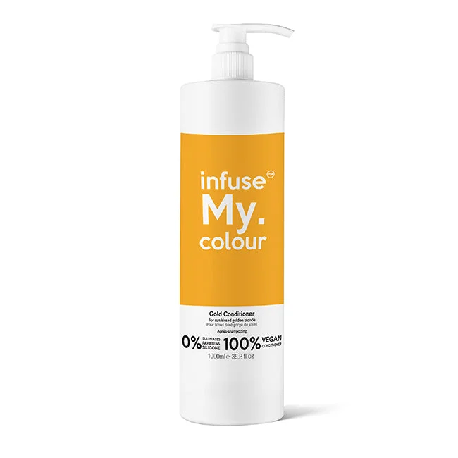 hair care routine for treating oily scalp -Infuse My Colour Gold Conditioner by Infuse My Colour for Unisex - 35.2 oz Conditioner