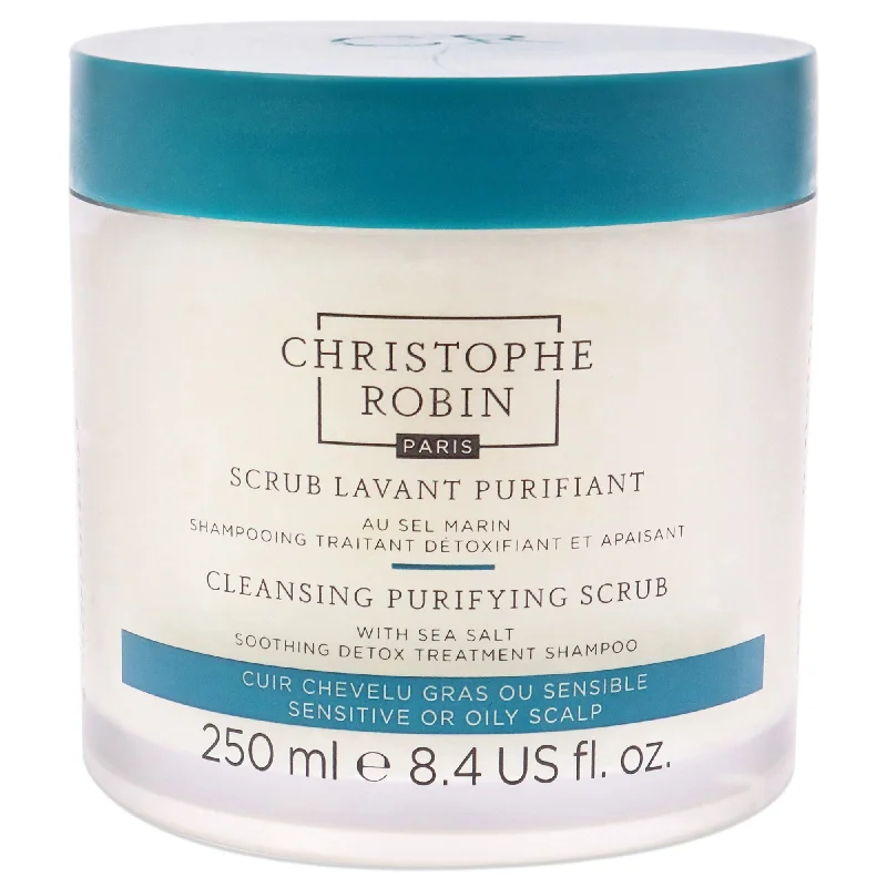 hair care tips for men with short, textured hair -Christophe Robin Cleansing Purifying Scrub with Sea Salt by Christophe Robin for Unisex - 8.4 oz Scrub