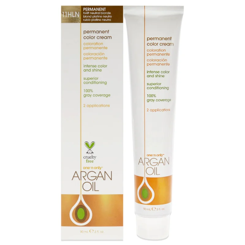 how to stop hair from breaking during brushing -One n Only Argan Oil Permanent Color Cream - 11HLN Hi-Lift Neutral Blonde by One n Only for Unisex - 3 oz Hair Color